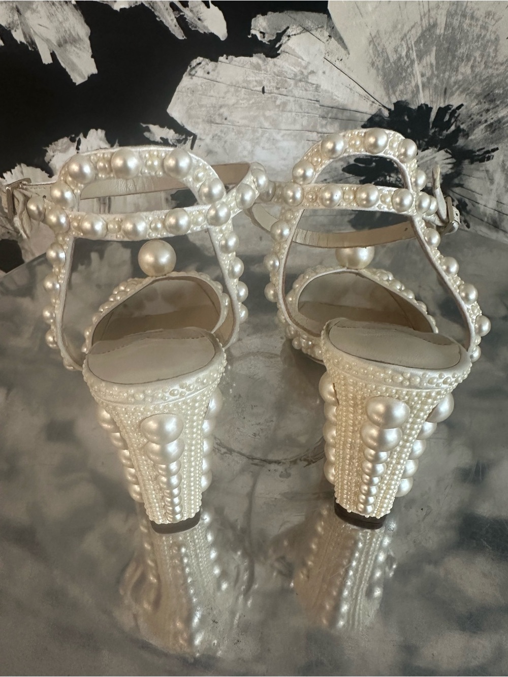 Jimmy Choo Sacaría 100 pearl embellished heels - Picture 3 of 13